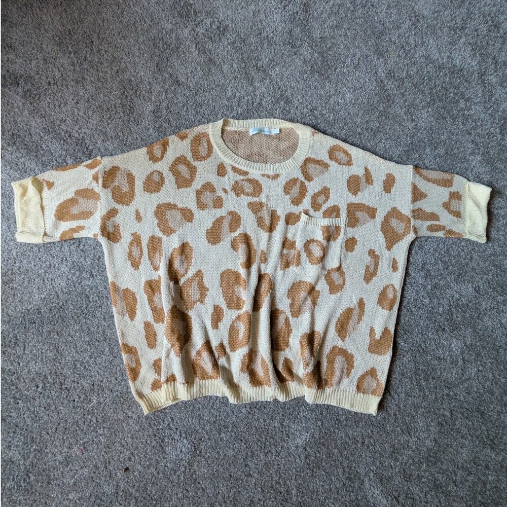 Animal Print Lightweight Sweater T-shirt by Shop the Mint.